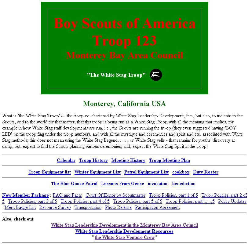 Boy Scouts of America, Monterey Bay Area Council, Troop123, Prisidio of Monterey
